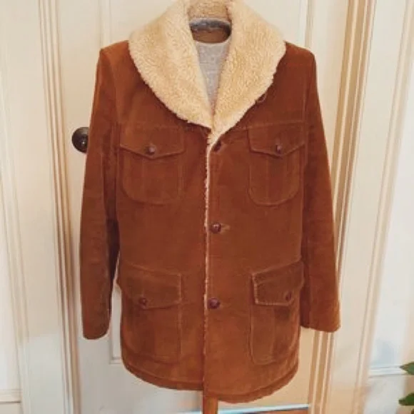 Shanhouse Corduroy Fuzzy Collar Men’s Jacket - Picture 1 of 11